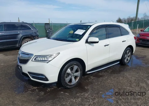 2014 Acura Mdx из США, поврежденный, VIN 5FRYD3H22EB013340